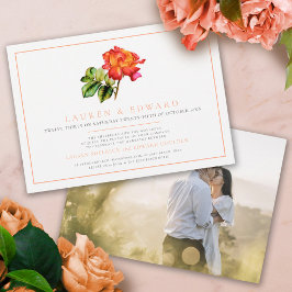バラオストライプレンジ水結婚色 招待状