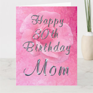 バラオンバラハピー80th誕生日カードfor Mom カード
