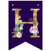 バラオンパープルハッピーバースデーバナー バンティングフラッグ (第2の旗)