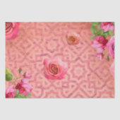 バラオンヴィンテージアンティークピンクモロッコパターン 薄葉紙 (正面)