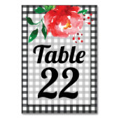 バラオン白黒ジンガムダービーデイ テーブルナンバー (正面)