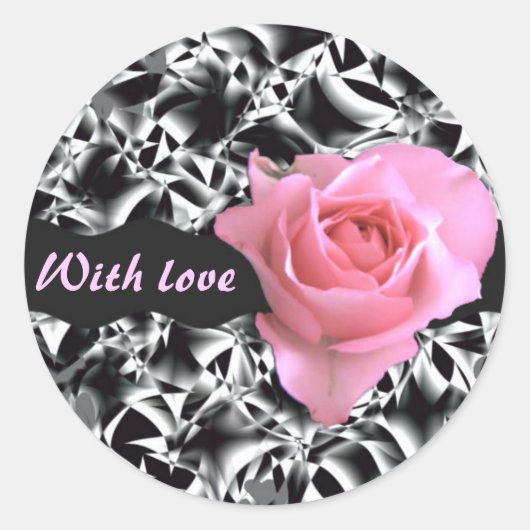 バラオン白黒 ラウンドシール (正面)