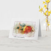 バラオン金ゴールドサテン悔やみや弔慰 カード (黄色い花)