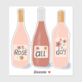 バラオールデイワインラバーズイラストレーションアート シール (シート)