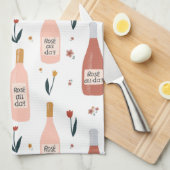 バラオールデイワイン愛好家のパターン キッチンタオル (四つ折り)