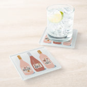 バラオールデイワイン愛好家ワインコースター ガラスコースター (アングル)