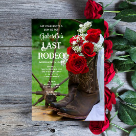 バラカウボーイブーツラストロデオバチェロレッテ 招待状