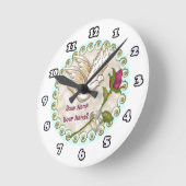 バラカスタムウェディングクロック ラウンド壁時計 (傾斜)