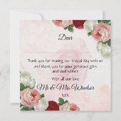 バラカスタムウェディングサンキューカード サンキューカード (裏面)