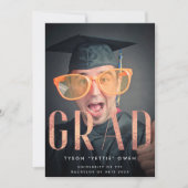 バラカスタムゴールドフォイルNick Name GRAD Photo 案内状 (正面)