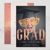 バラカスタムゴールドフォイルNick Name GRAD Photo 案内状 (正面/裏面)