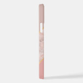 バラカスタムトゥーペマウブダスティ赤面ピンクマーブル iPhoneケース (右側面)