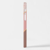 バラカスタムトゥーペマウブダスティ赤面ピンクマーブル iPhoneケース (左側面)