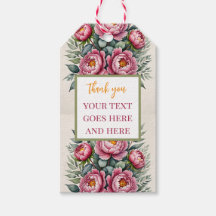 バラカスタムピンクギフトラベル独自の作成