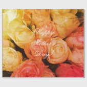 バラカスタムフラワーズ文字ハッピーマザーズデイフローラ ラッピングペーパー (フラット)