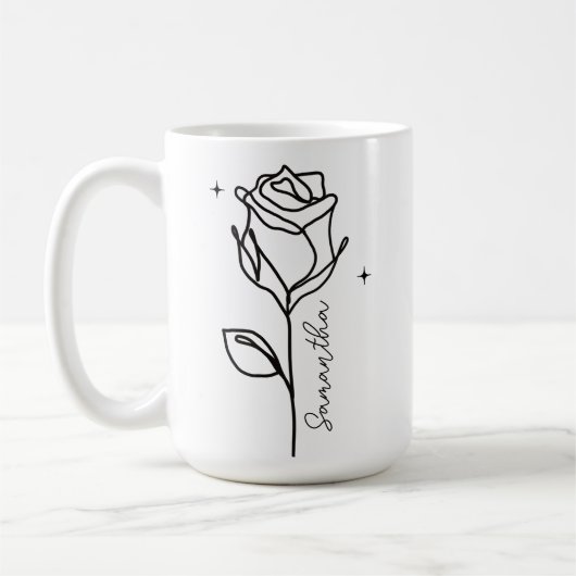 バラカスタムフローラマグ、ママと女性のためのギフト コーヒーマグカップ (左)