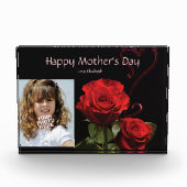 バラカスタム付き写真、マザーズ・デイのアクリルギフト フォトブロック (正面)
