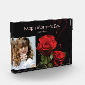 バラカスタム付き写真、マザーズ・デイのアクリルギフト フォトブロック (左)