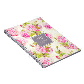 バラカスタム花柄オールドモノグラムノート ノートブック (右側)