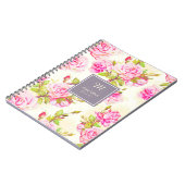 バラカスタム花柄オールドモノグラムノート ノートブック (左側)