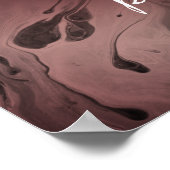 バラカスタム金ゴールドとブラックマーブリングに文字を追加 ポスター (角)