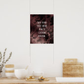 バラカスタム金ゴールドとブラックマーブリングに文字を追加 ポスター (キッチン)