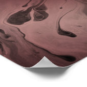 バラカスタム金ゴールドとブラックマーブリングに文字を追加 ポスター (角)