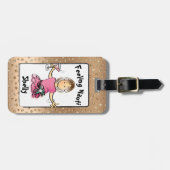 バラカスタム金ゴールドカートゥーンクルーズラゲッジタグ ラゲッジタグ (正面横)