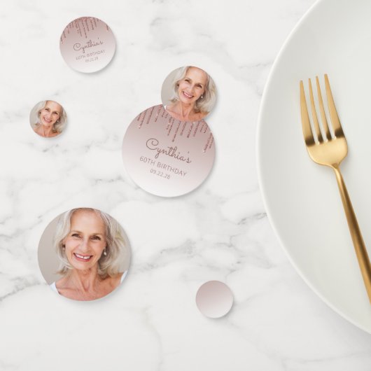 バラカスタム金ゴールドグリッタードリップ60誕生日 コンフェッティ (グループ)