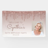 バラカスタム金ゴールドグリッタードリップ60誕生日 横断幕 (横)