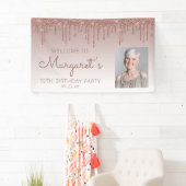 バラカスタム金ゴールドグリッタードリップ70誕生日 横断幕 (インサイチュ)