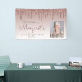 バラカスタム金ゴールドグリッタードリップ70誕生日 横断幕 (トレードショー)