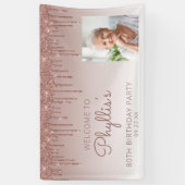 バラカスタム金ゴールドグリッタードリップ80誕生日 横断幕 (縦)