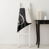 バラカスタム金ゴールドグリッターブラックスパークルモノグラム シェルパブランケット (インサイチュ)