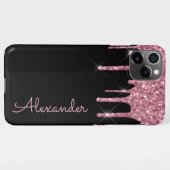 バラカスタム金ゴールドブラック手書き予算 iPhoneケース (裏面横)