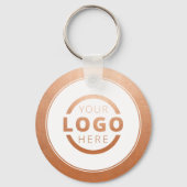 バラカスタム金ゴールドプロモーションBusiness Logoブランド キーホルダー (裏面)