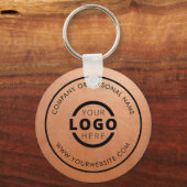 バラカスタム金ゴールドプロモーションBusiness Logoブランド キーホルダー (正面)