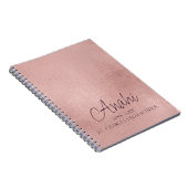 バラカスタム金ゴールドモノグラム学年学校 ノートブック (右側)