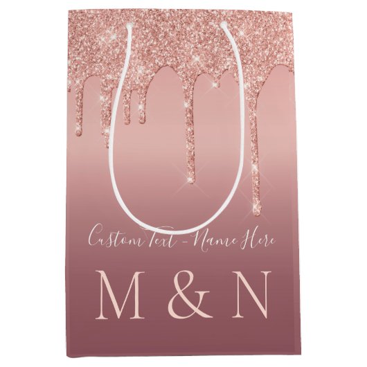 バラカスタム金ゴールドレターお名前結婚の抱き枕 ミディアムペーパーバッグ (正面)