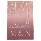 バラカスタム金ゴールドレターお名前結婚の抱き枕 ミディアムペーパーバッグ (裏面)