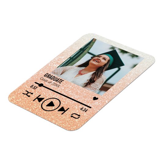 バラカスタム金ゴールド卒業フォトソング再生リスト マグネット (左側)