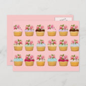 バラカップケーキポストカード ポストカード (正面/裏面)