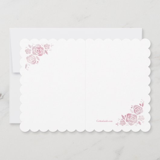 バラカメオ写真誕生のお知らせ 招待状 (裏面)