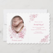 バラカメオ写真誕生のお知らせ 招待状 (正面)