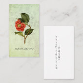 バラカメリアフローラオンテクスチャード 名刺 (正面/裏面)