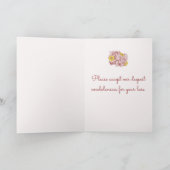 バラカラスプラッシュデイジーブーケ哀悼カスタム カード (内部)