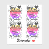 バラカラフルはハートフローラしょうゆで シール (シート)