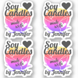 バラカラフルはハートフローラしょうゆで シール