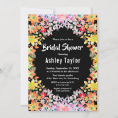 バラカラフルズボホボタニカルフローラブライダルシャワー 招待状 (正面)