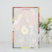 バラカラフルデイジーフローラブーケカスタムー 便箋 (スタンド正面)